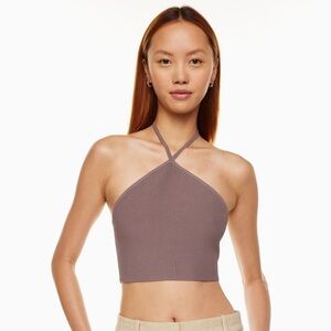 Aritzia Babaton Sculpt Knit Cropped Halter Top